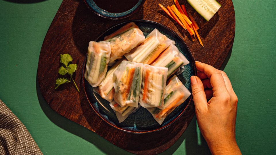 Kalaonni Pippuriset kirjolohi-riisipaperirullat